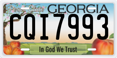 GA license plate CQI7993