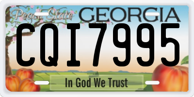GA license plate CQI7995