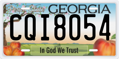 GA license plate CQI8054