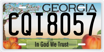 GA license plate CQI8057