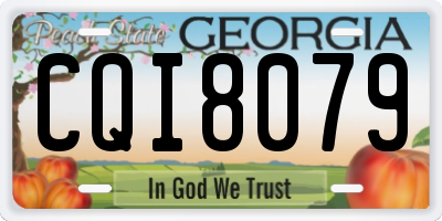 GA license plate CQI8079