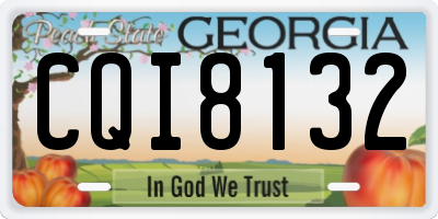 GA license plate CQI8132