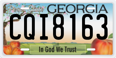 GA license plate CQI8163