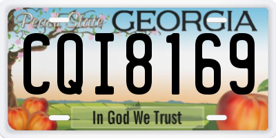 GA license plate CQI8169