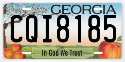 GA license plate CQI8185