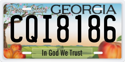 GA license plate CQI8186