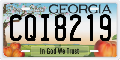 GA license plate CQI8219