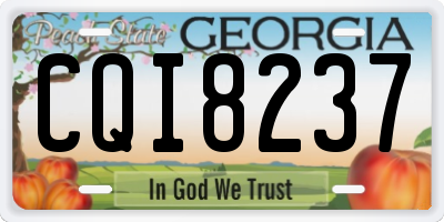 GA license plate CQI8237