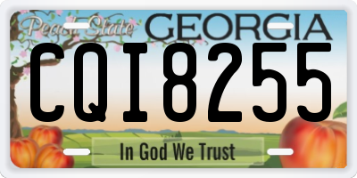 GA license plate CQI8255
