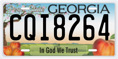 GA license plate CQI8264