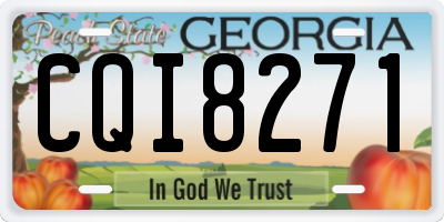 GA license plate CQI8271