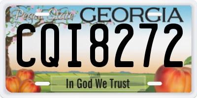 GA license plate CQI8272