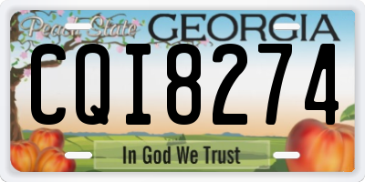 GA license plate CQI8274