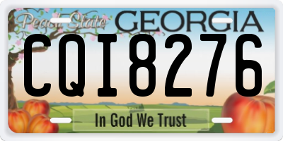 GA license plate CQI8276