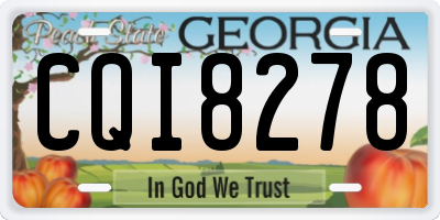 GA license plate CQI8278