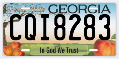 GA license plate CQI8283
