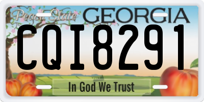 GA license plate CQI8291