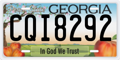GA license plate CQI8292