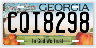 GA license plate CQI8298