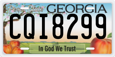 GA license plate CQI8299