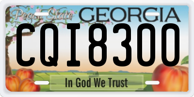 GA license plate CQI8300