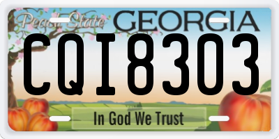 GA license plate CQI8303