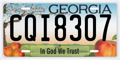 GA license plate CQI8307