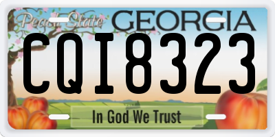 GA license plate CQI8323