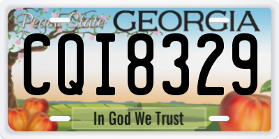 GA license plate CQI8329