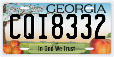 GA license plate CQI8332
