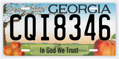 GA license plate CQI8346