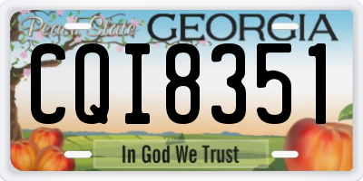 GA license plate CQI8351