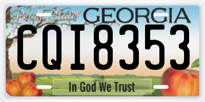 GA license plate CQI8353