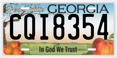GA license plate CQI8354