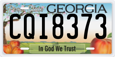 GA license plate CQI8373