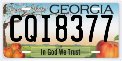 GA license plate CQI8377