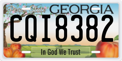 GA license plate CQI8382