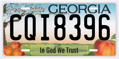 GA license plate CQI8396