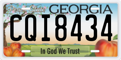 GA license plate CQI8434