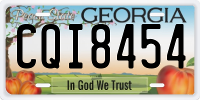 GA license plate CQI8454