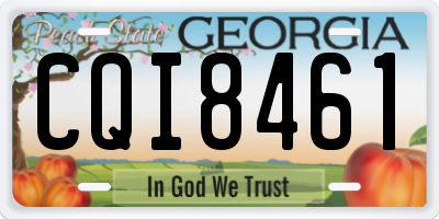GA license plate CQI8461
