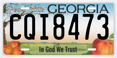 GA license plate CQI8473