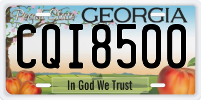 GA license plate CQI8500