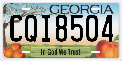 GA license plate CQI8504