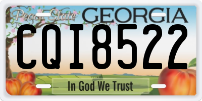 GA license plate CQI8522
