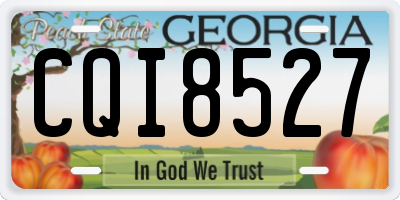 GA license plate CQI8527