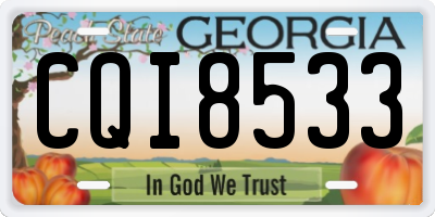 GA license plate CQI8533
