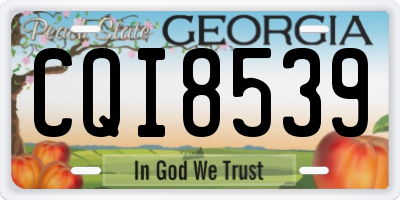 GA license plate CQI8539