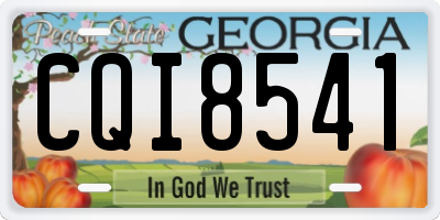 GA license plate CQI8541