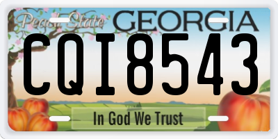 GA license plate CQI8543